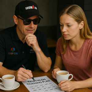 Brisbane triathlon coach advising age-group athlete