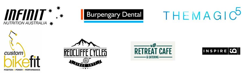 ReadyToTri official sponsors including Infinit Nutrition and Redcliffe Cycles